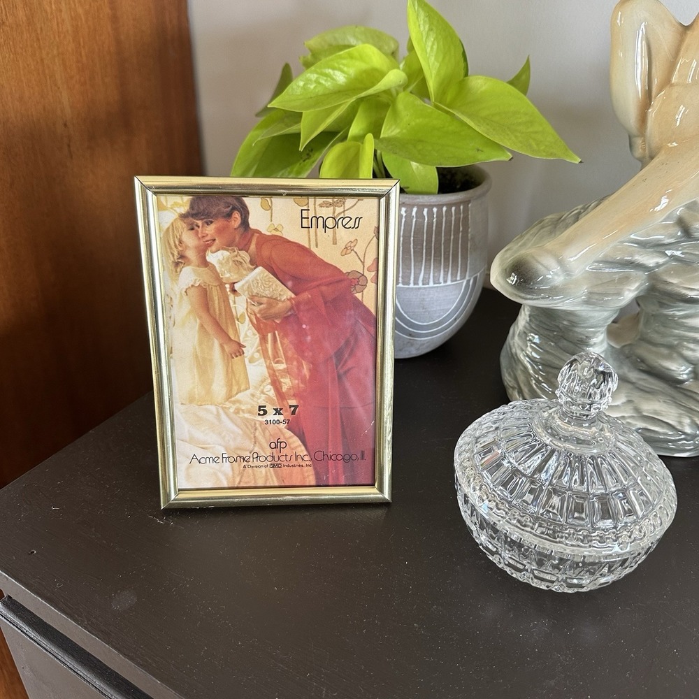 Vintage Brass Picture Frame 5" X 7" Simple Brass MCM Decor Photo‎ Wall Collage